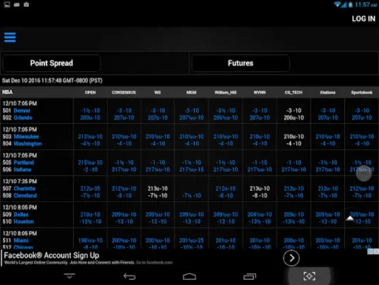 Sports Lines and Odds android App screenshot 0